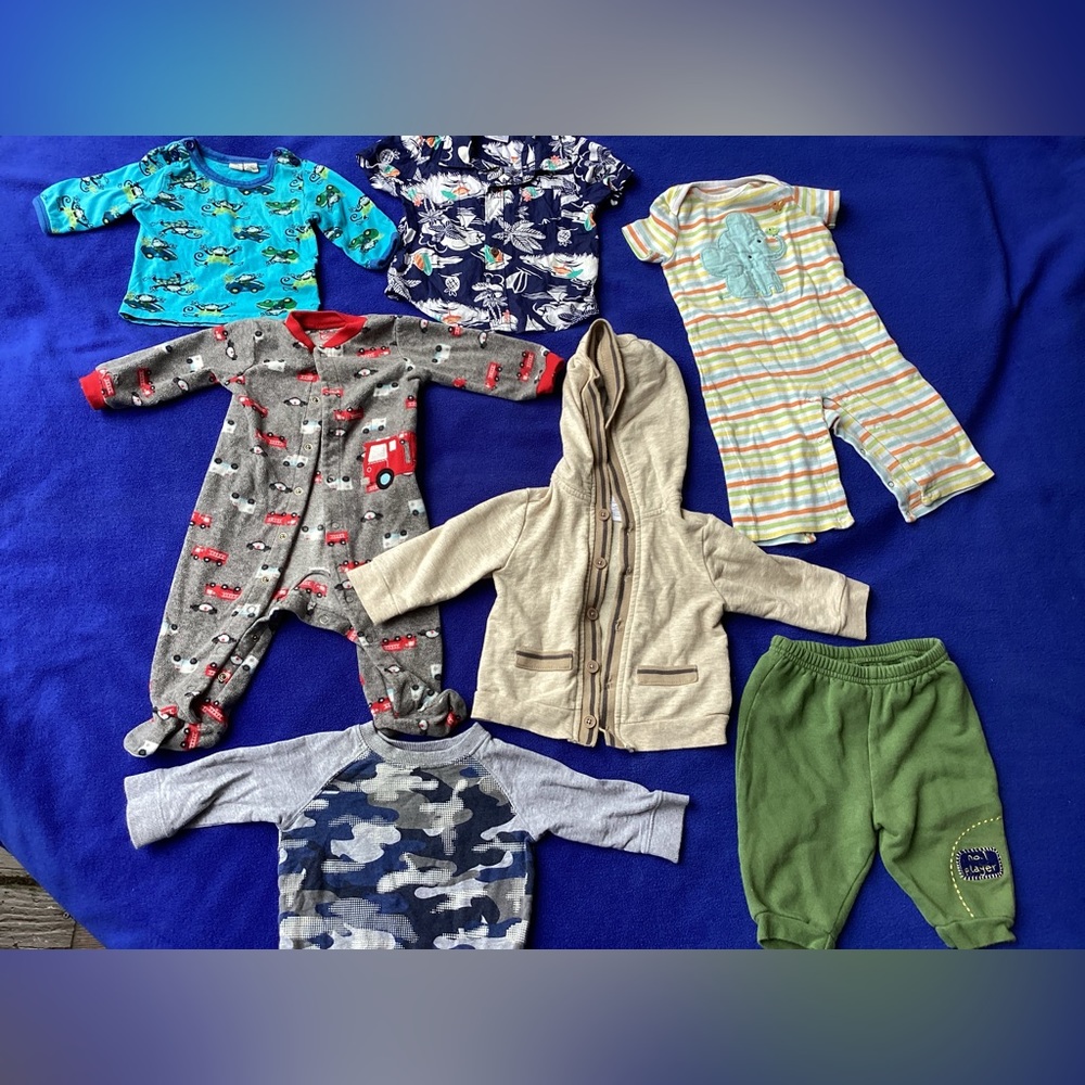 7 PS 3-6 months baby boy clothing-pajamas/sweater/hooded jacked/pant